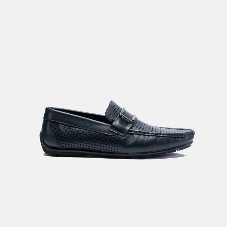 LACİVERT TOKA DETAYLI LOAFER