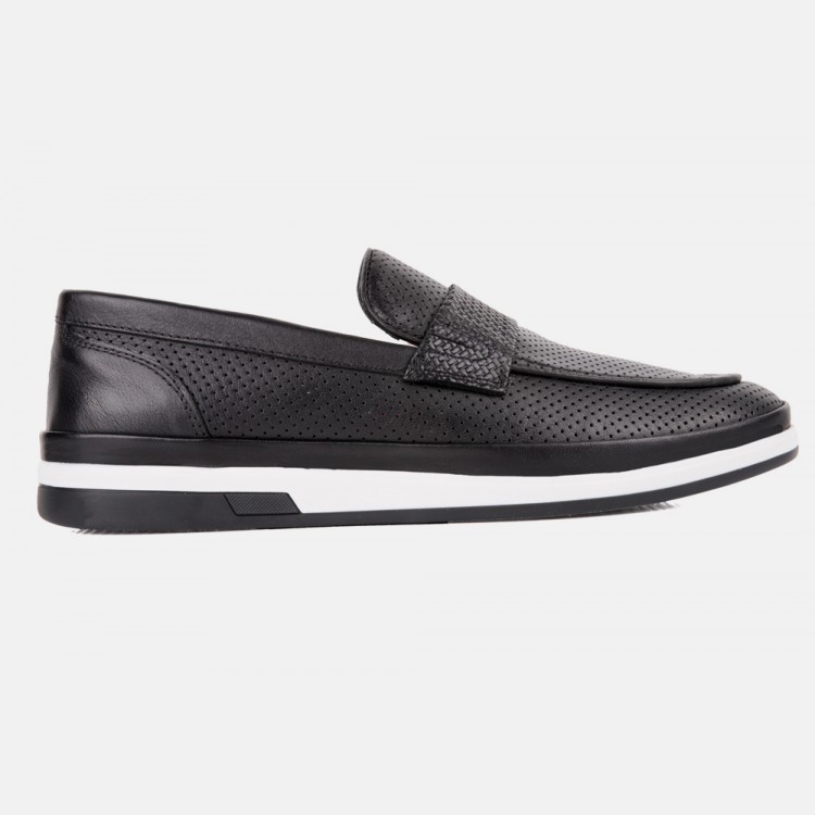 Marcomen 17420 Siyah Loafer Deri Ayakkabı