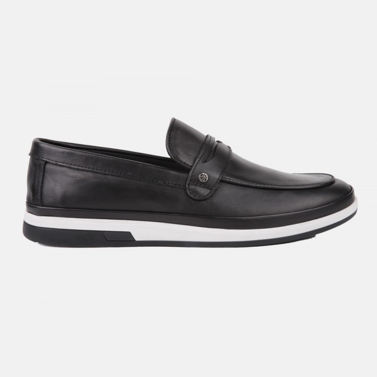 Marcomen 17434 Loafer Siyah Deri Ayakkabı