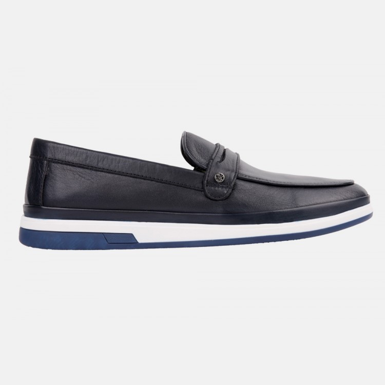 Marcomen 17434 Loafer Lacivert Deri Ayakkabı