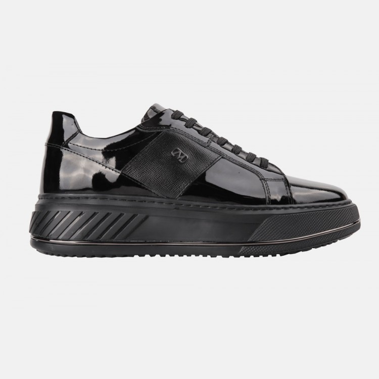 MARCOMEN 20319 SİYAH RUGAN SNEAKER DERİ AYAKKABI