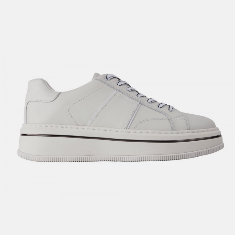 MARCOMEN 21094 K.BEYAZ-BEYAZ RUGAN SNEAKER DERI AYAKKABI