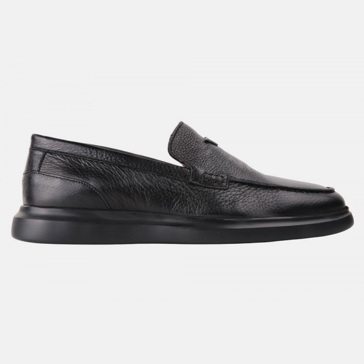 MARCOMEN 21193 SIYAH SIYAH LOAFER DERI AYAKKABI